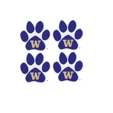 Fan A Peel W Washington Huskies Paw Game Face Tattoo Decal